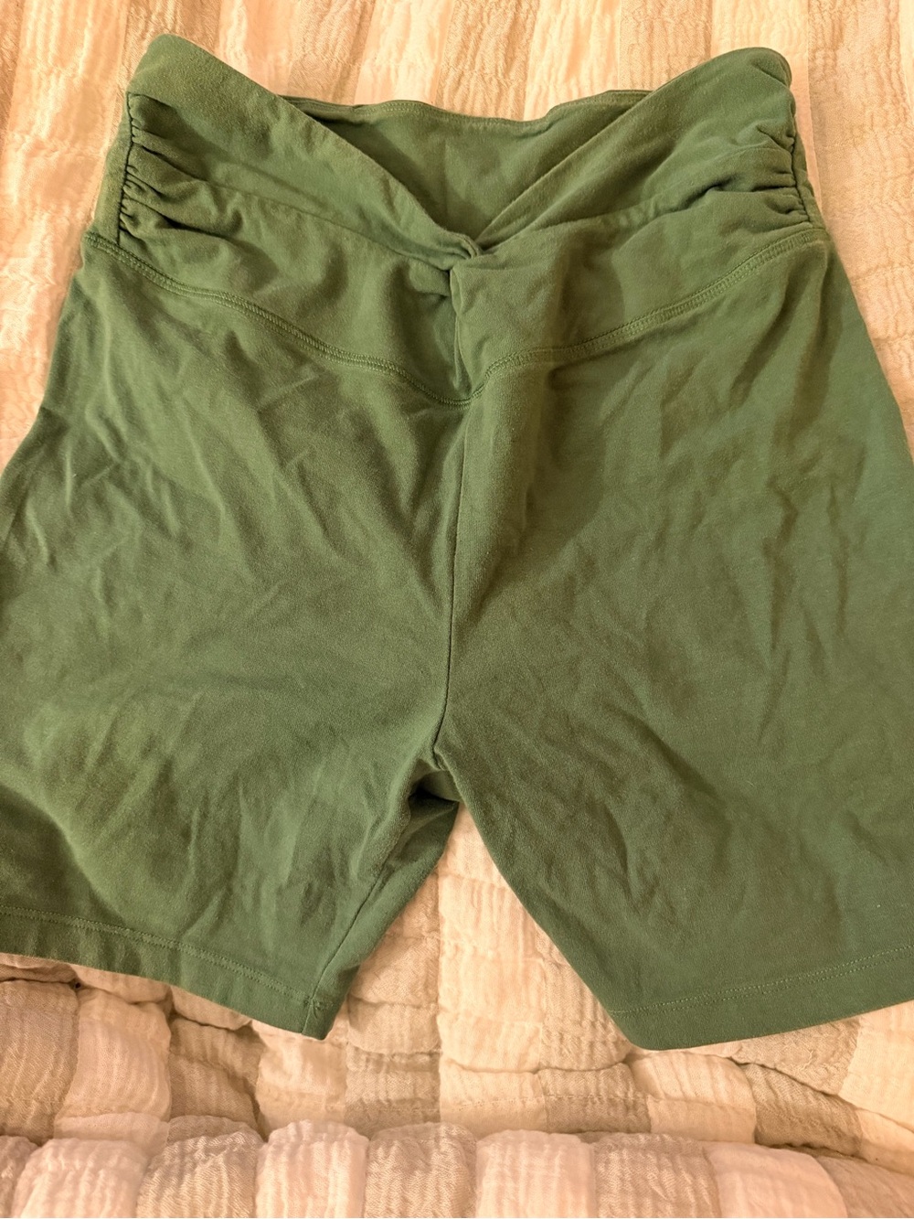 Pink Victoria's Secret Green V-Waist Stretch Shorts